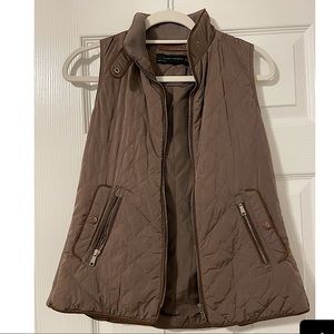 Zara Taupe/olive puffer vest